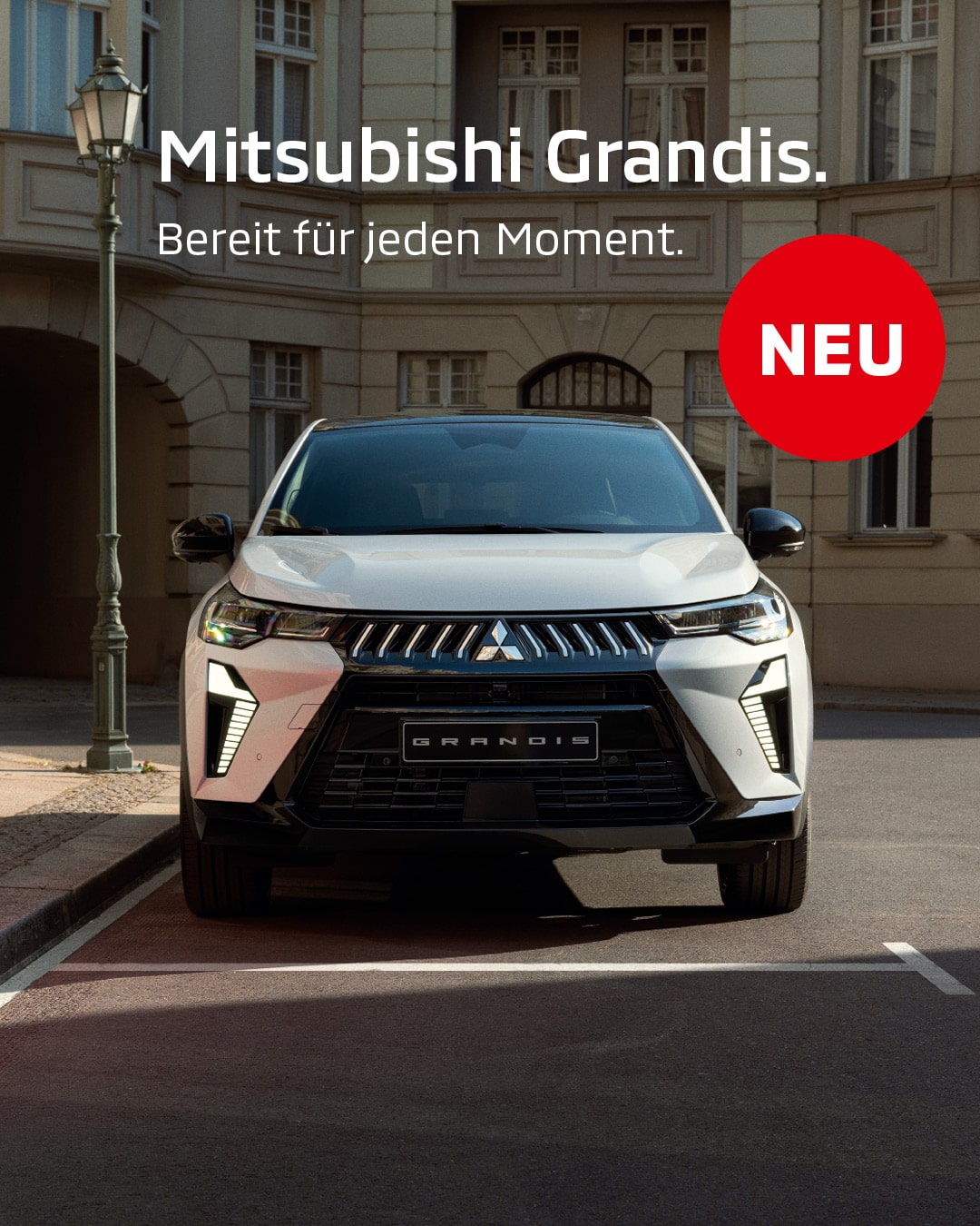 Mitsubishi Grandis Frontansicht, bereit für jeden Moment